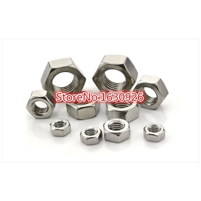 2pcs/Lot Metric Thread DIN934 M20 304 Stainless Steel Hex Nut Hexagon